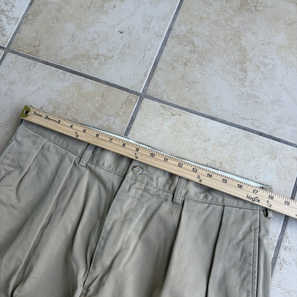 Polo Ralph Lauren Pants Mens 36x32 Khaki Andrew Double Pleated High Rise Chino - Picture 7 of 10